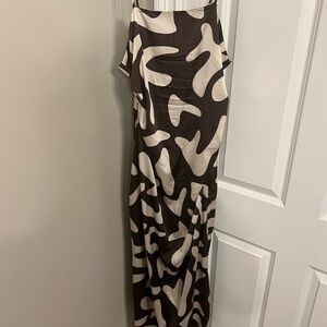 Stylish Brown and Cream Women's Skirt